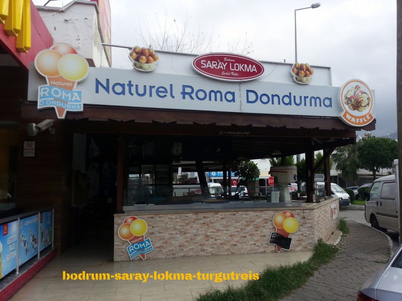 Bodrum Saray Lokma Turgutreis Waffle, Naturel Roma Dondurma
